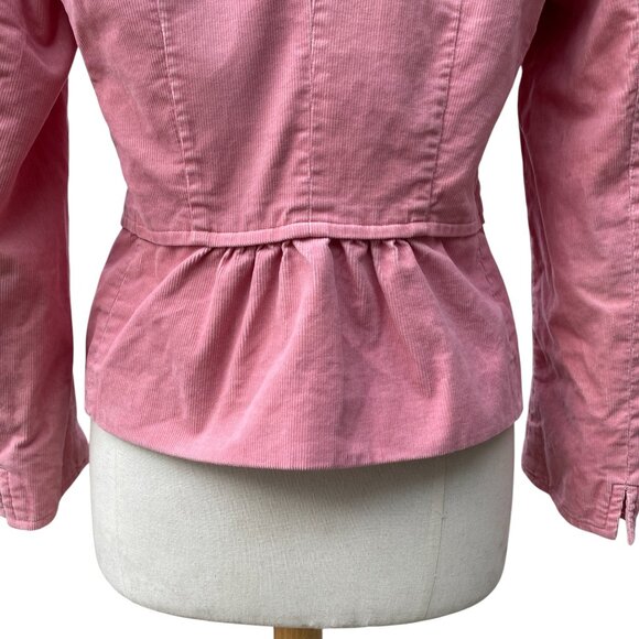 Talbots Corduroy Blazer Jacket Pink Ballet Girly Barbiecore Feminine Coquette -8 - Picture 8 of 14